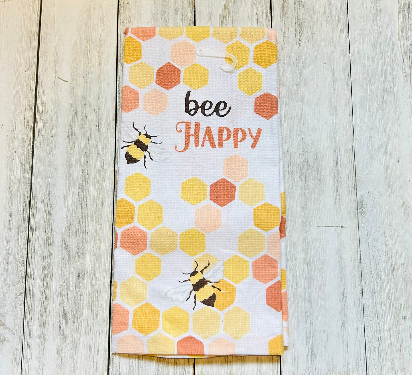 Dish Towel - Bee Themed - Bee Happy