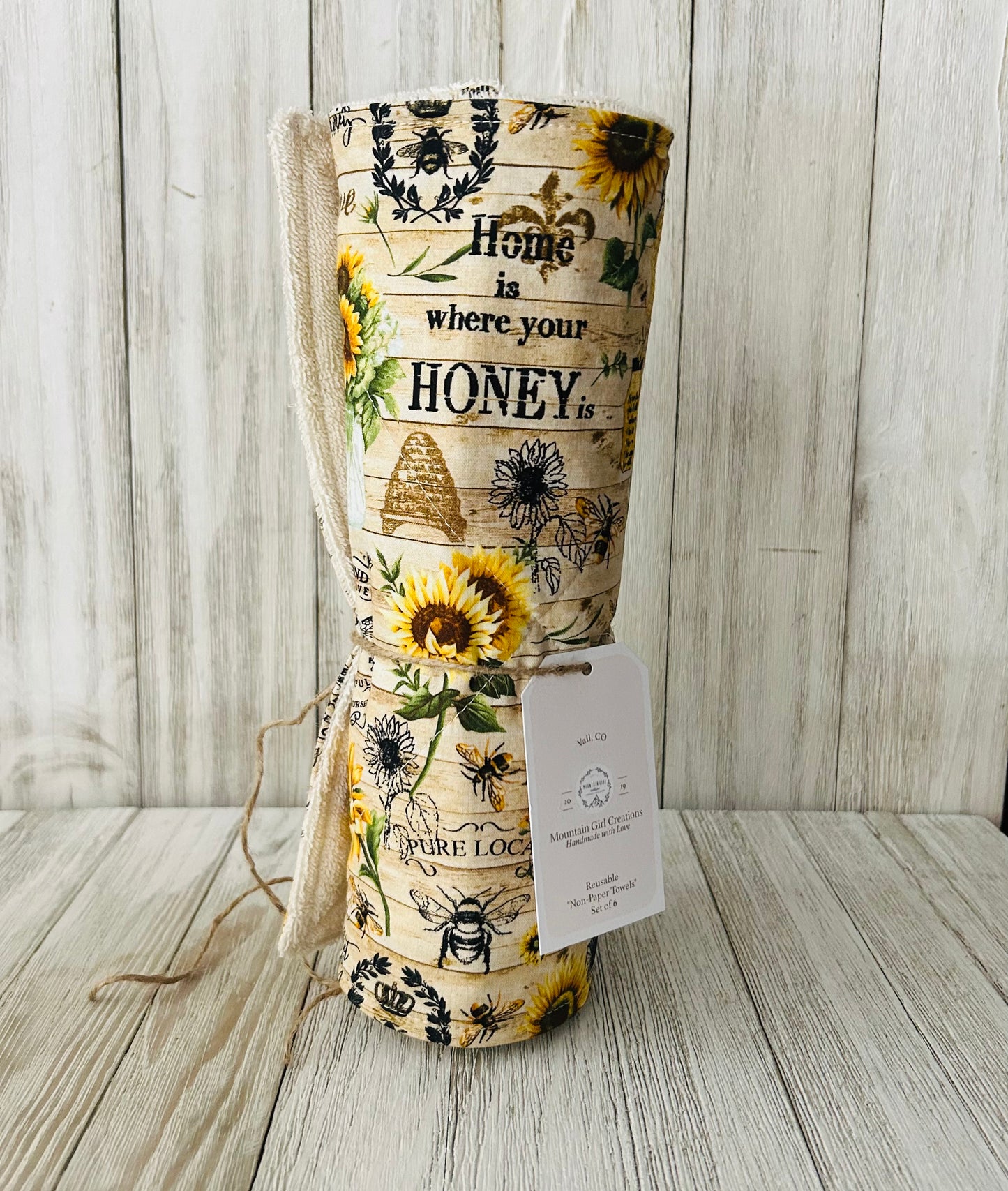 Reusable Towels - Bees - Rustic