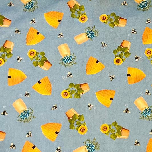 Bowl Koozie - Bees - Bees on Country Blue