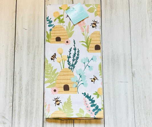 Dish Towel - Bee Themed - Bee with Sage