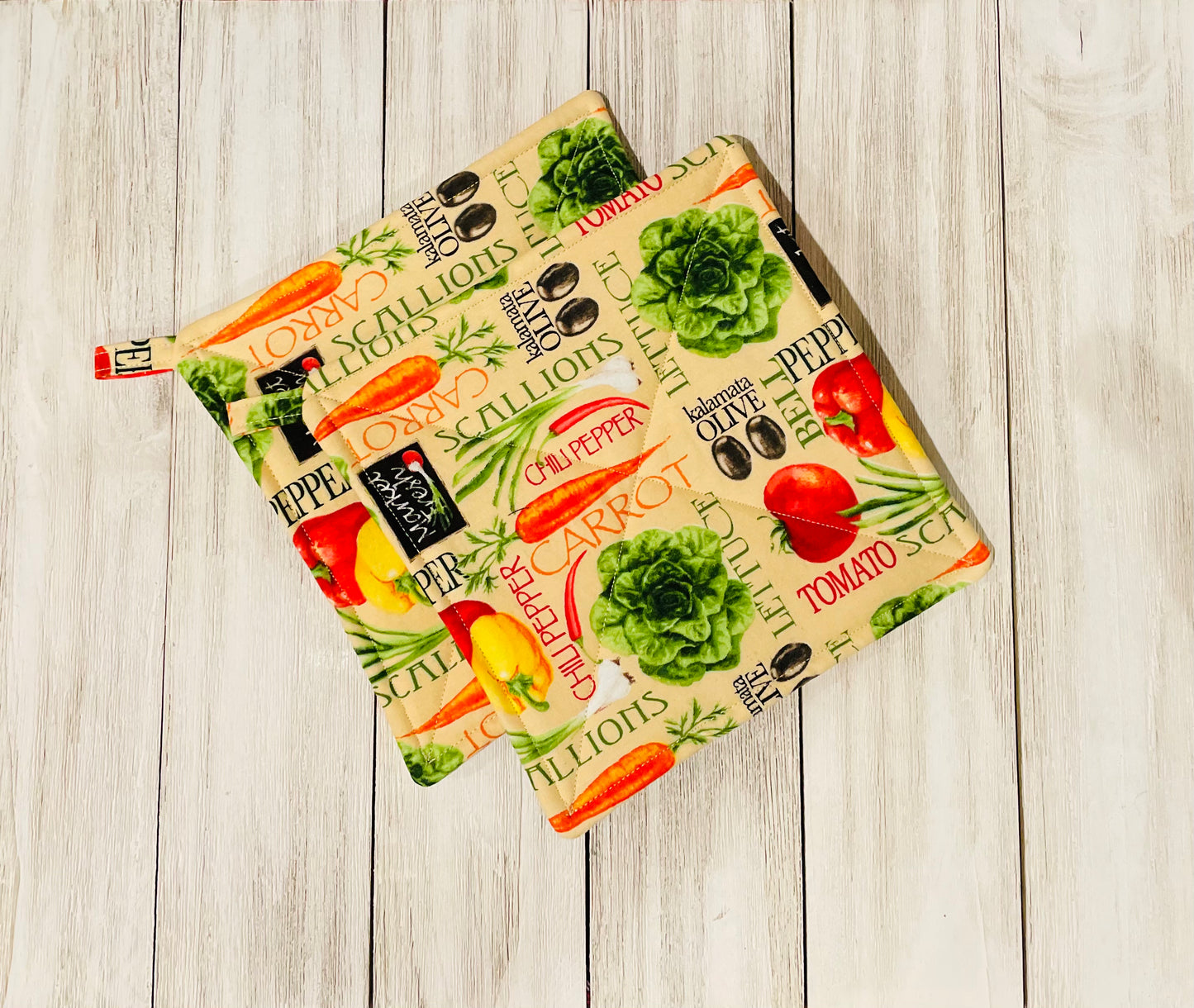 Potholder Set - Vegetable Themed - Veggies