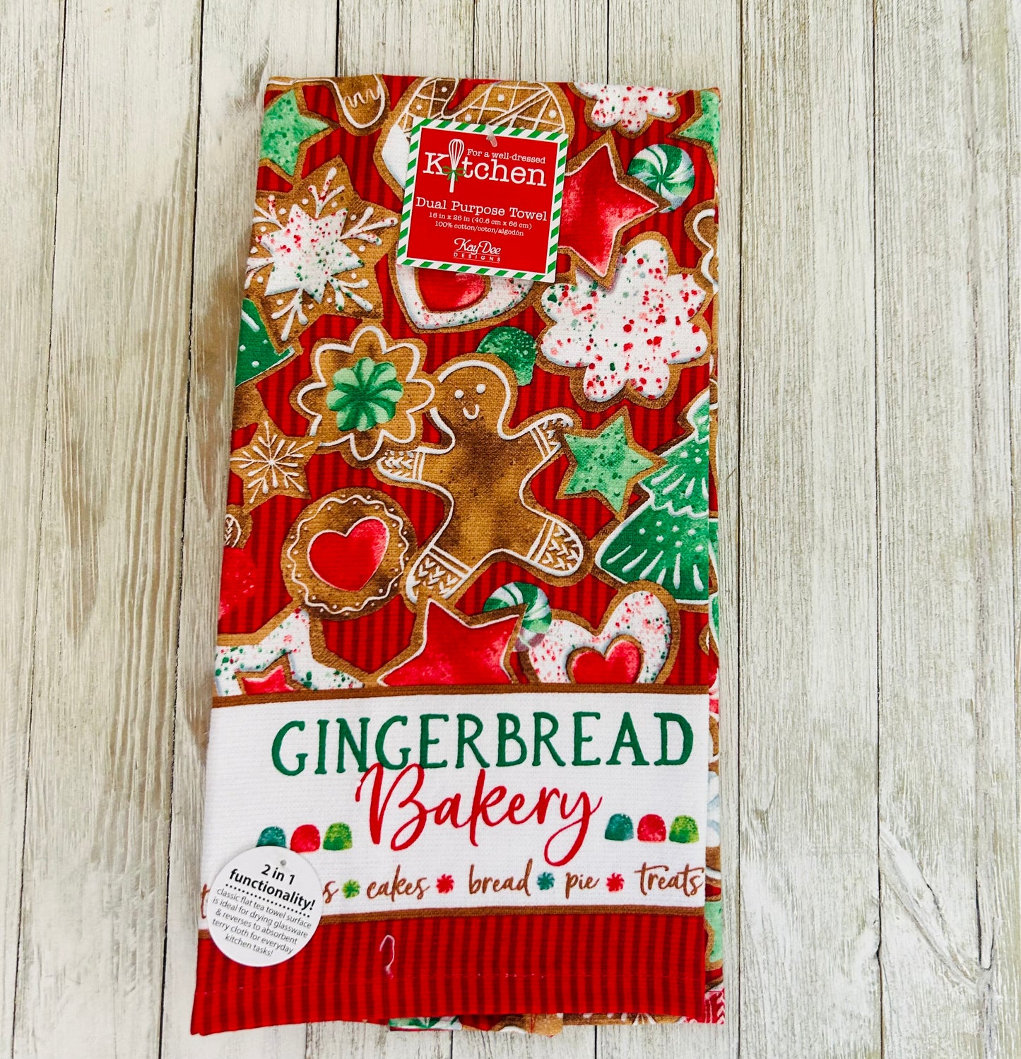 Dish Towel - Christmas Themed - Gingerbread Baking