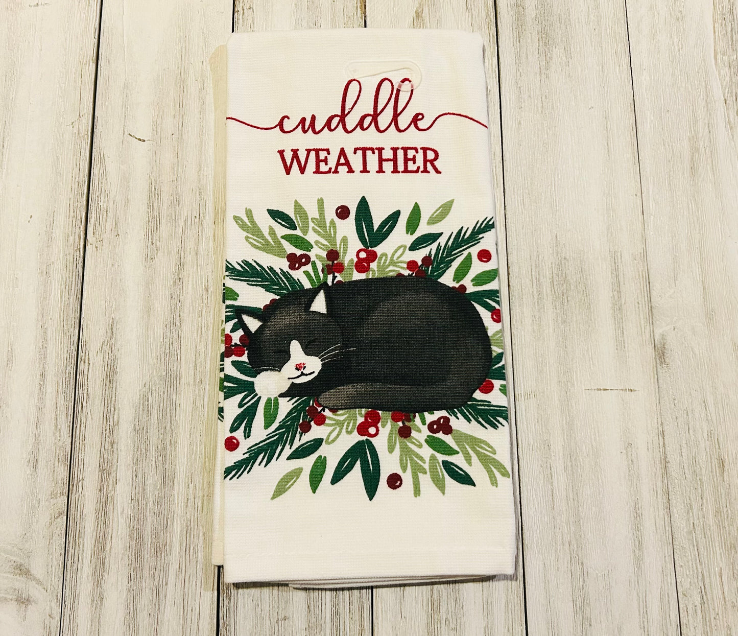 Dish Towel - Christmas Themed - Cats