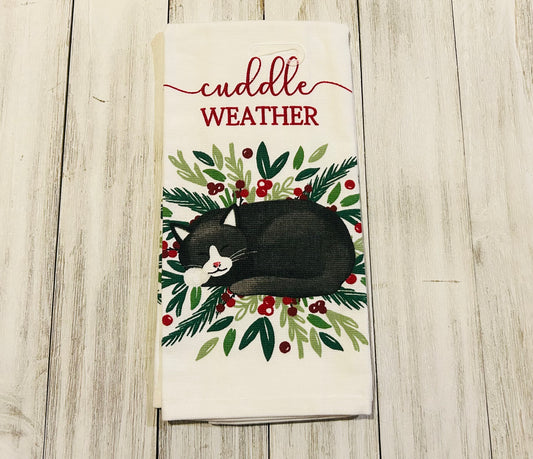 Dish Towel - Christmas Themed - Cats