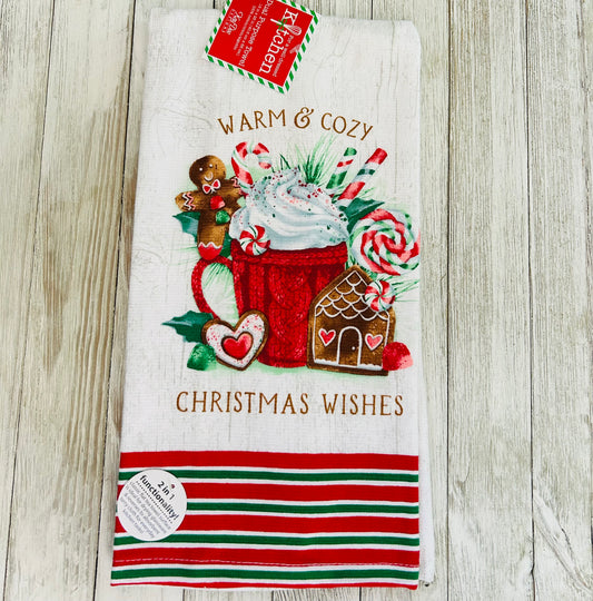 Dish Towel - Christmas Themed  - Cocoa
