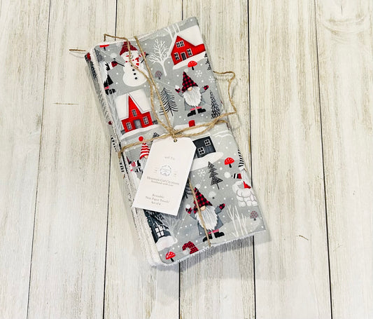 Reusable Towels - Christmas - Christmas Gnomes