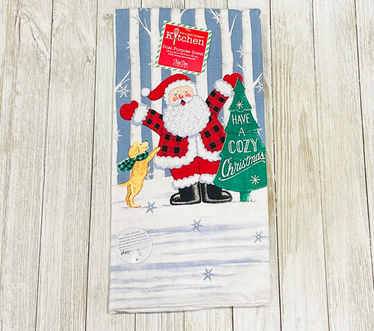 Dish Towel - Christmas Themed - Santa