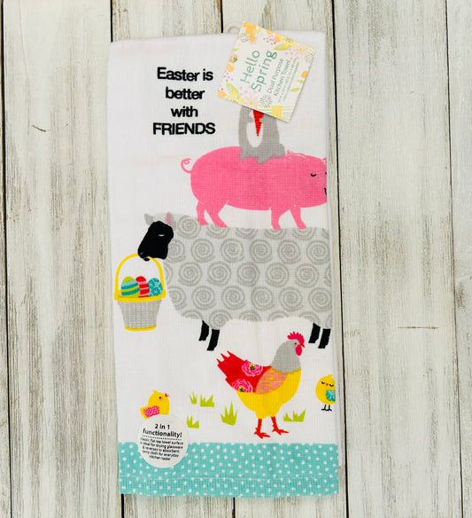 Dish Towel - Easter - Easter Is Better with Friends