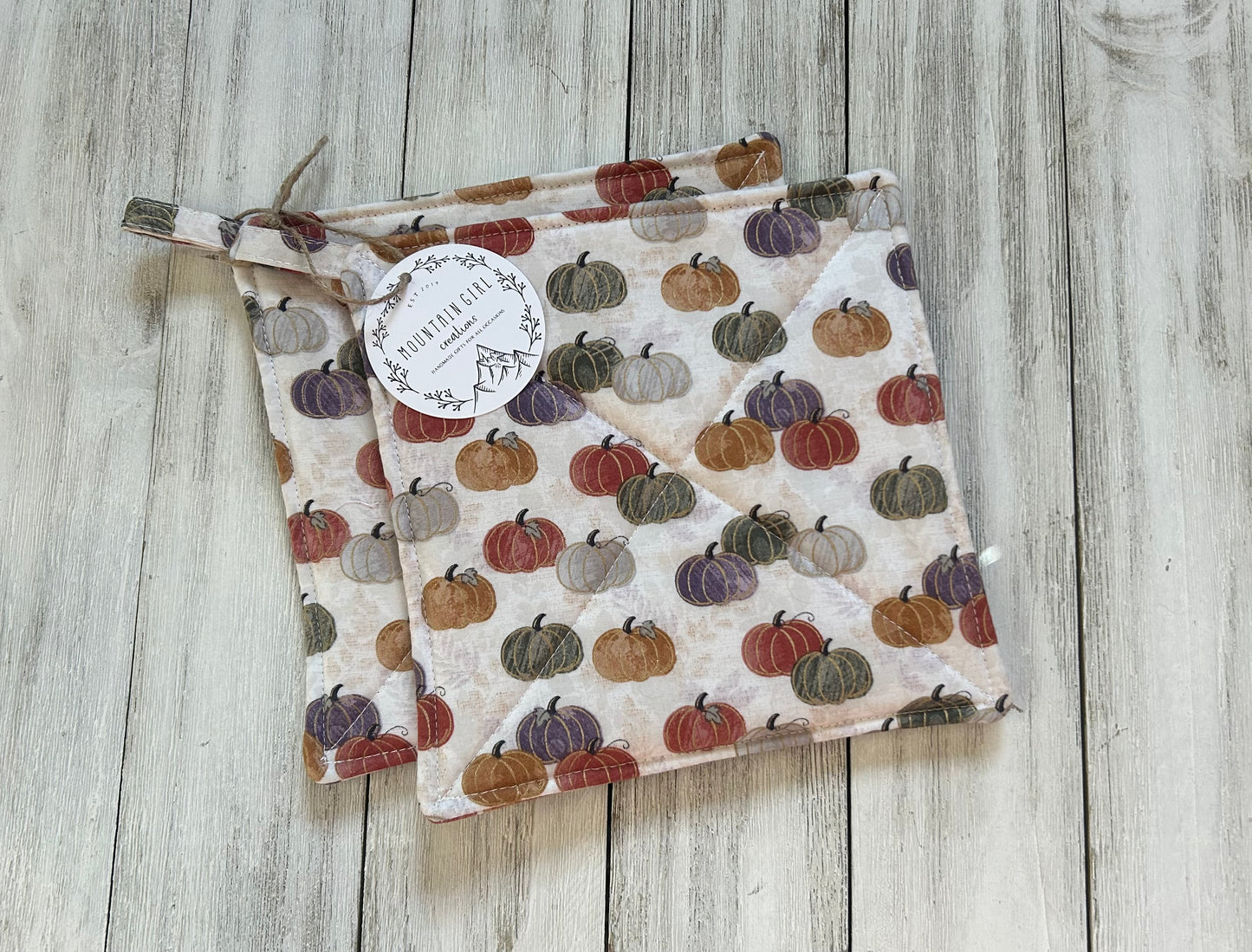Potholder Set - Fall Themed - Pumpkins