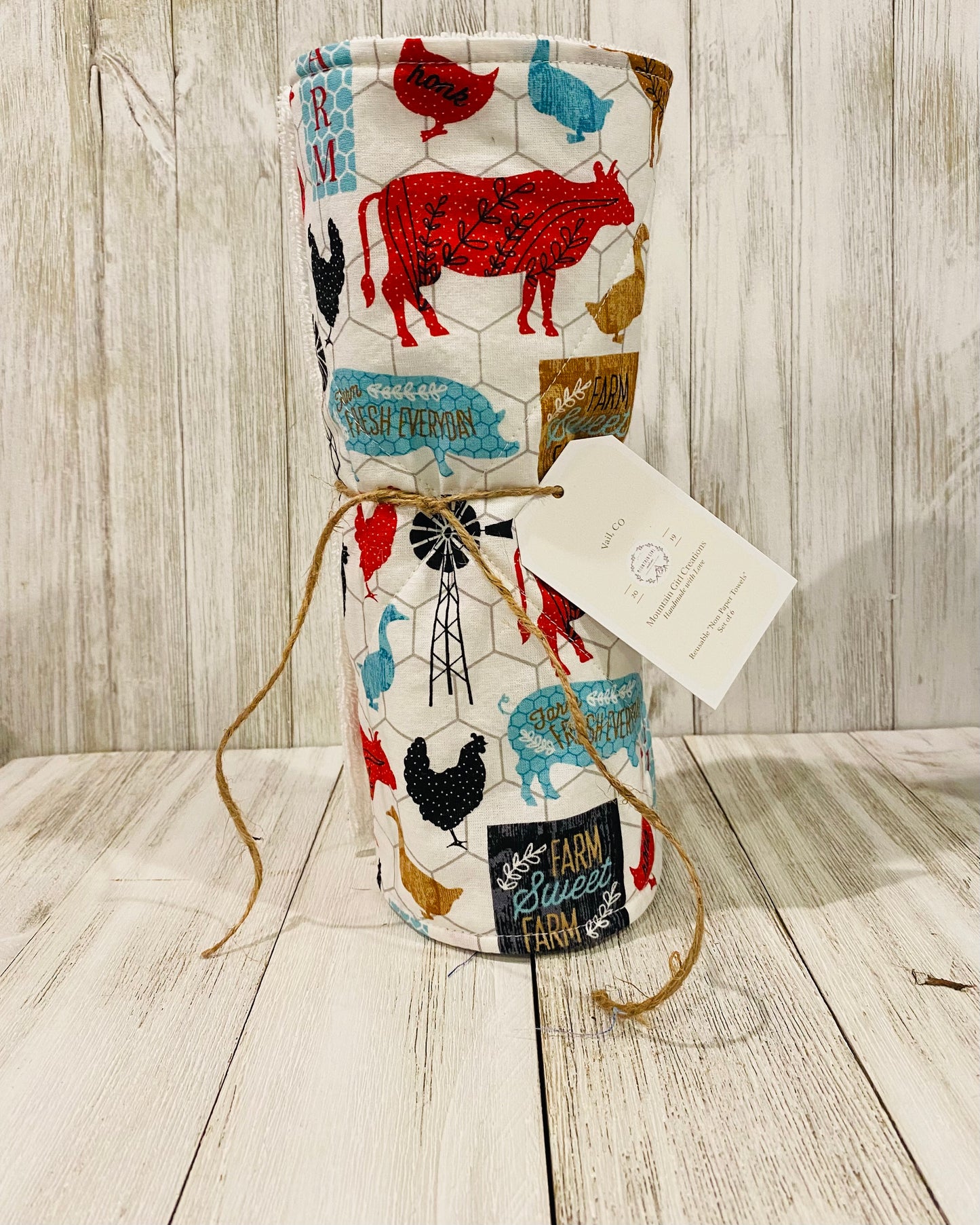 Reusable Towels - Farm - Farm Animals