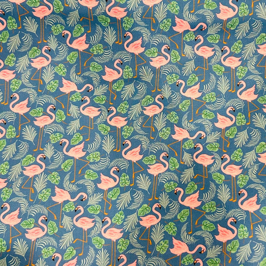 Bowl Koozie - Flamingos - Flamingos on Blue