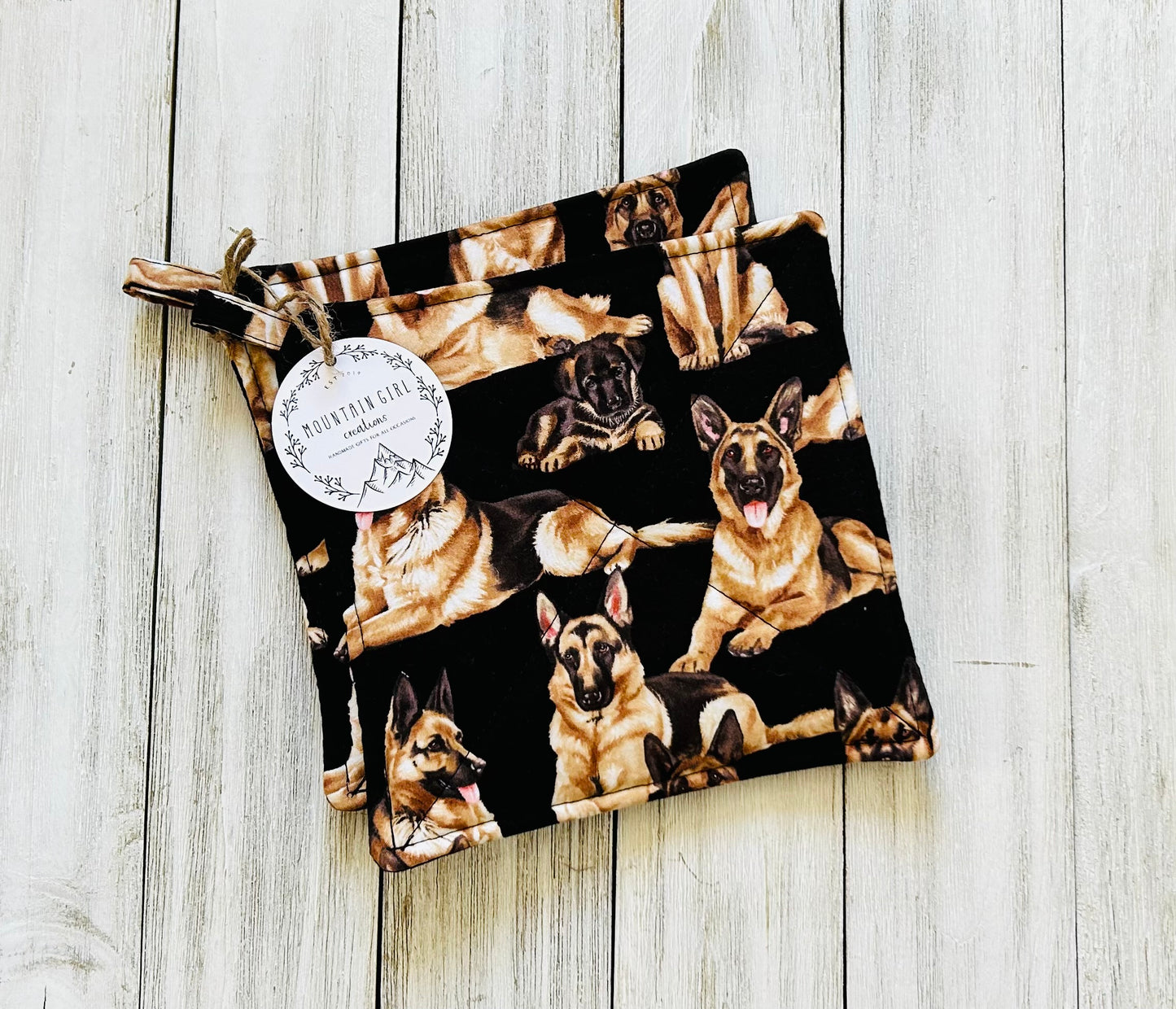 Potholder Set - Dog Themed - German Shepherd