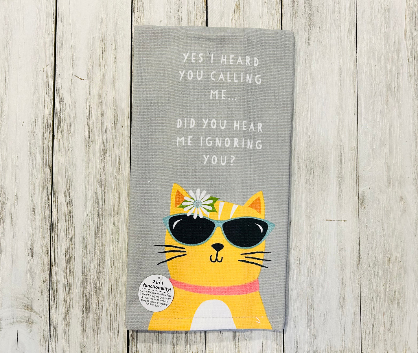 Dish Towel -Cat Towels - Ignoring Cat