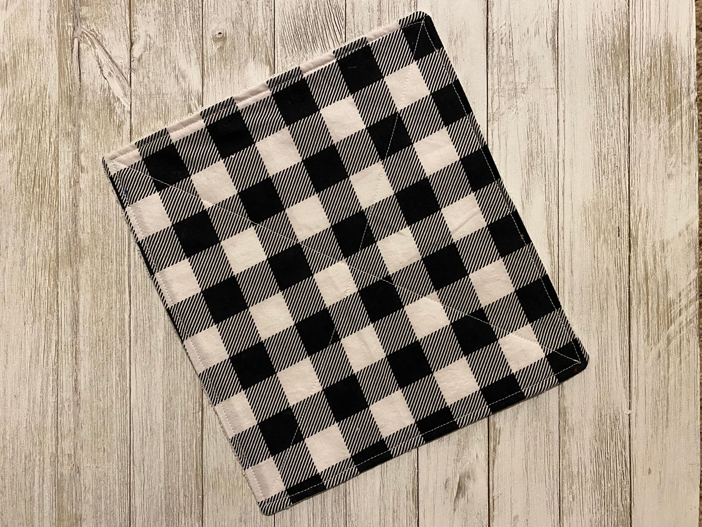 Reusable Towels - Buffalo Plaid - White and Black