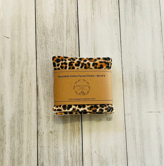 Reusable Facial Cloths - Leopard Print