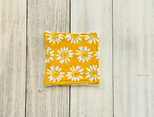 Reusable Facial Cloths - Mustard Daisy