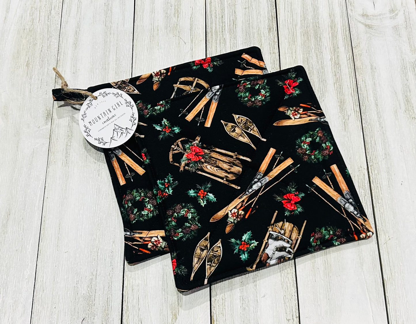 Potholder Set - Christmas Themed - Winter Activities