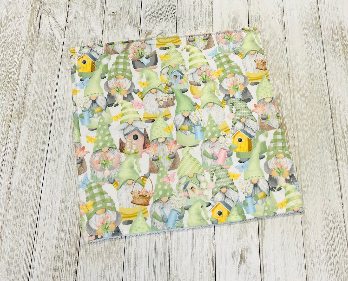 Reusable Towels - Gnomes - Spring Garden