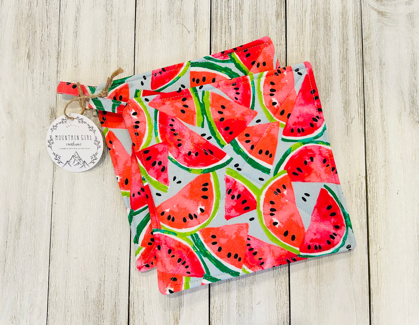 Potholder Set - Fruit Themed - Watermelons