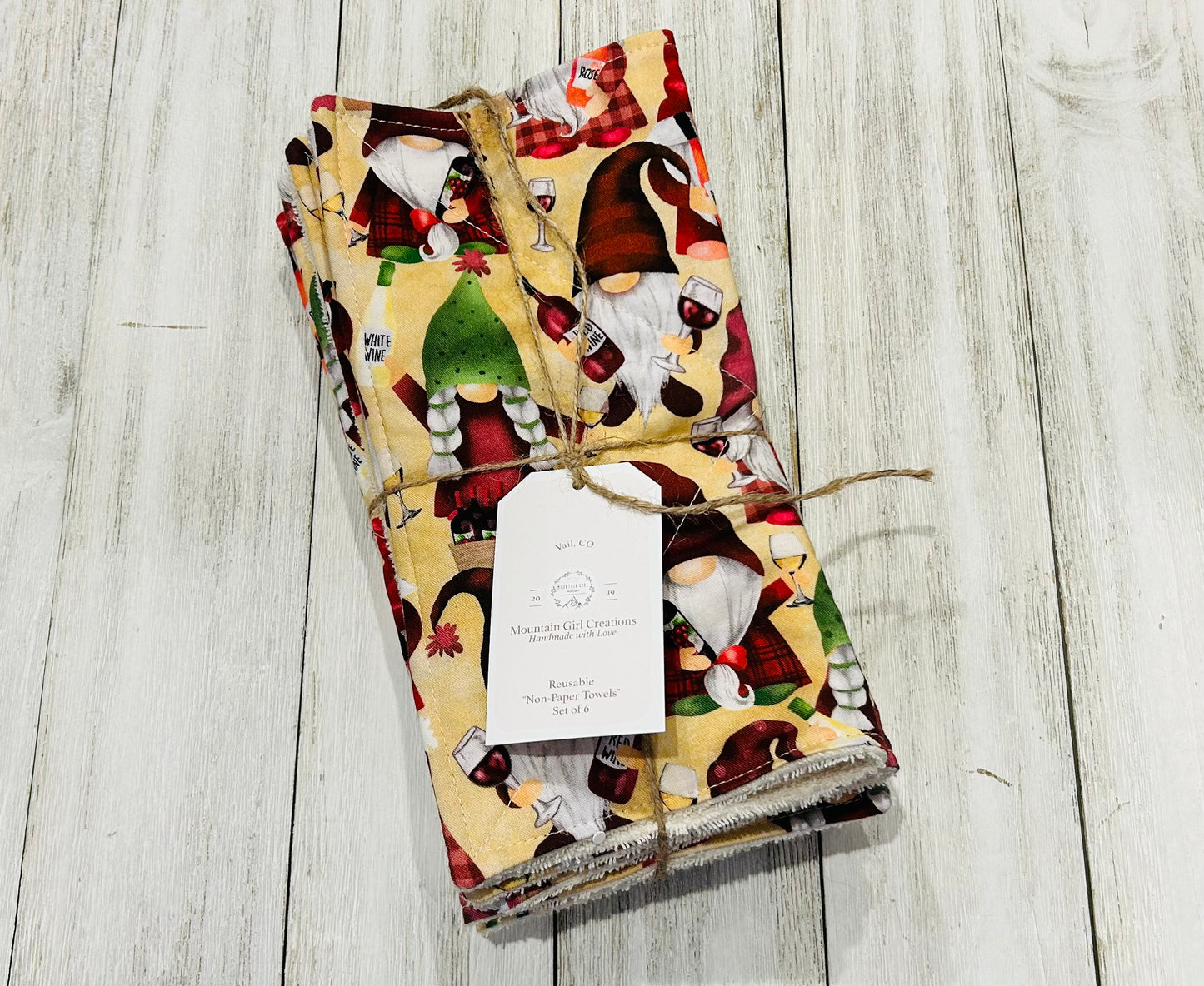 Reusable Towels - Gnomes - Wine Gnomes