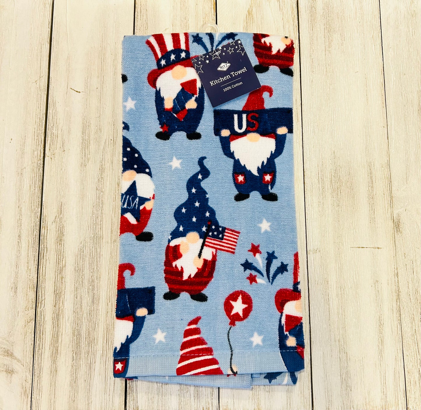 Dish Towel - Patriotic Themed - Gnomes