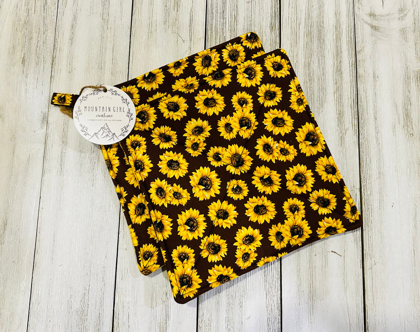 Potholder Set - Sunflower Themed - Sunflower Dance Potholders