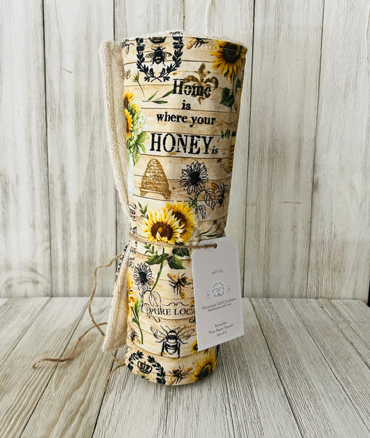 Reusable Towels - Bees - Rustic