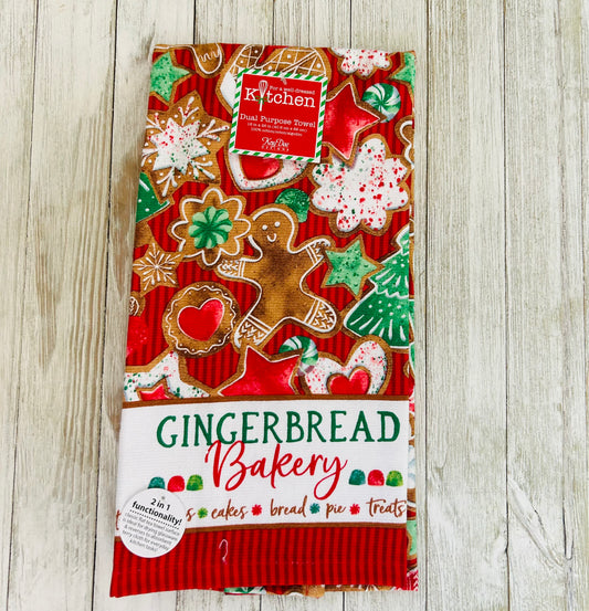 Dish Towel - Christmas Themed - Gingerbread Baking