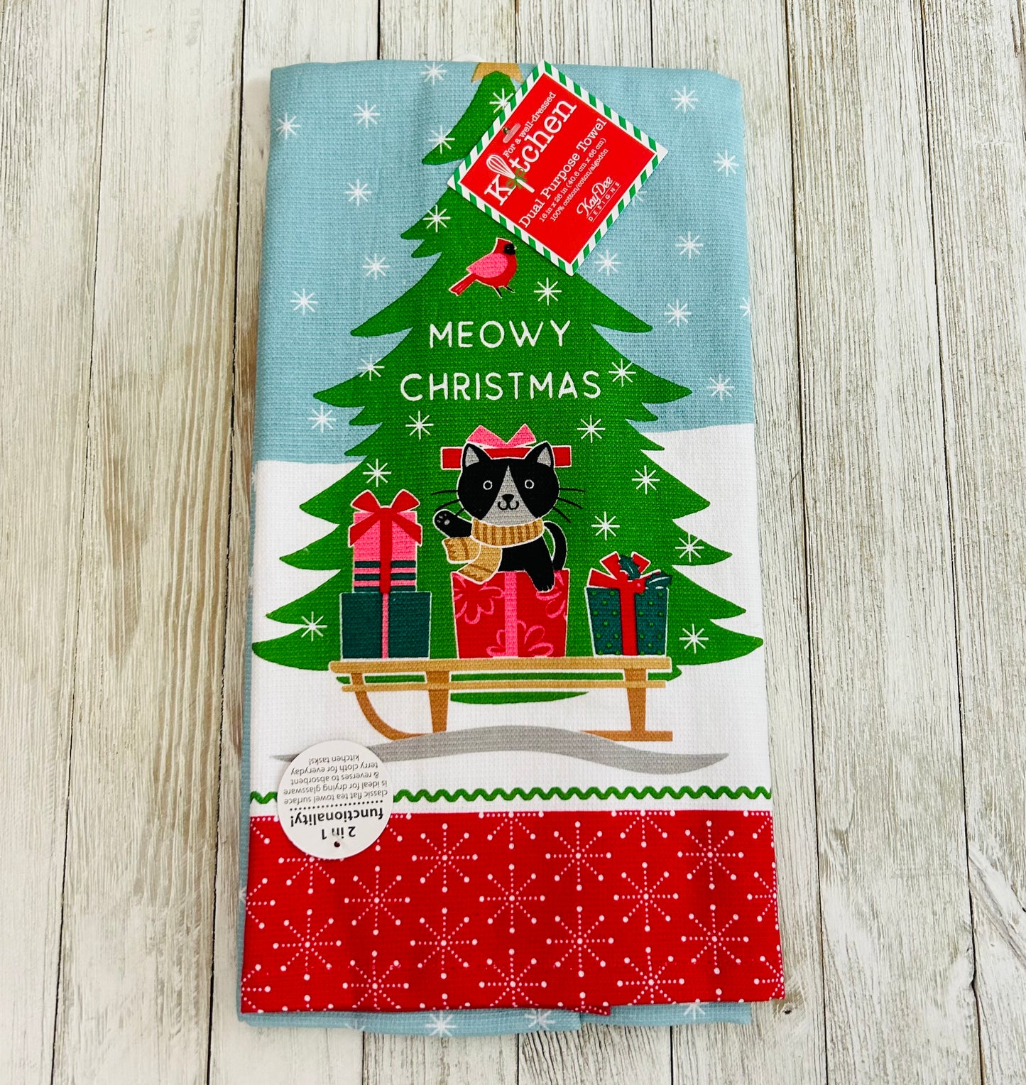 Dish Towel - Christmas Themed - Cats