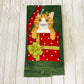 Dish Towel - Christmas Themed - Christmas Cat