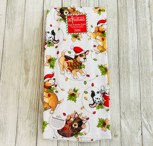 Dish Towel - Christmas Themed - Dogs