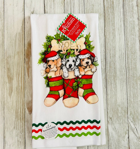 Dish Towel - Christmas Themed - Dogs