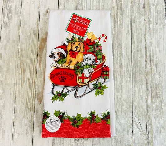 Dish Towel - Christmas Themed - Dogs
