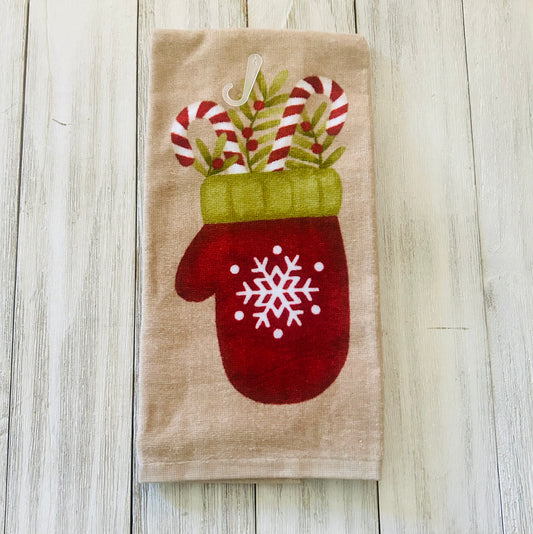 Dish Towel - Christmas Themed - Christmas Mitten