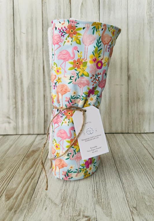 Reusable Towels - Beach - Flamingos