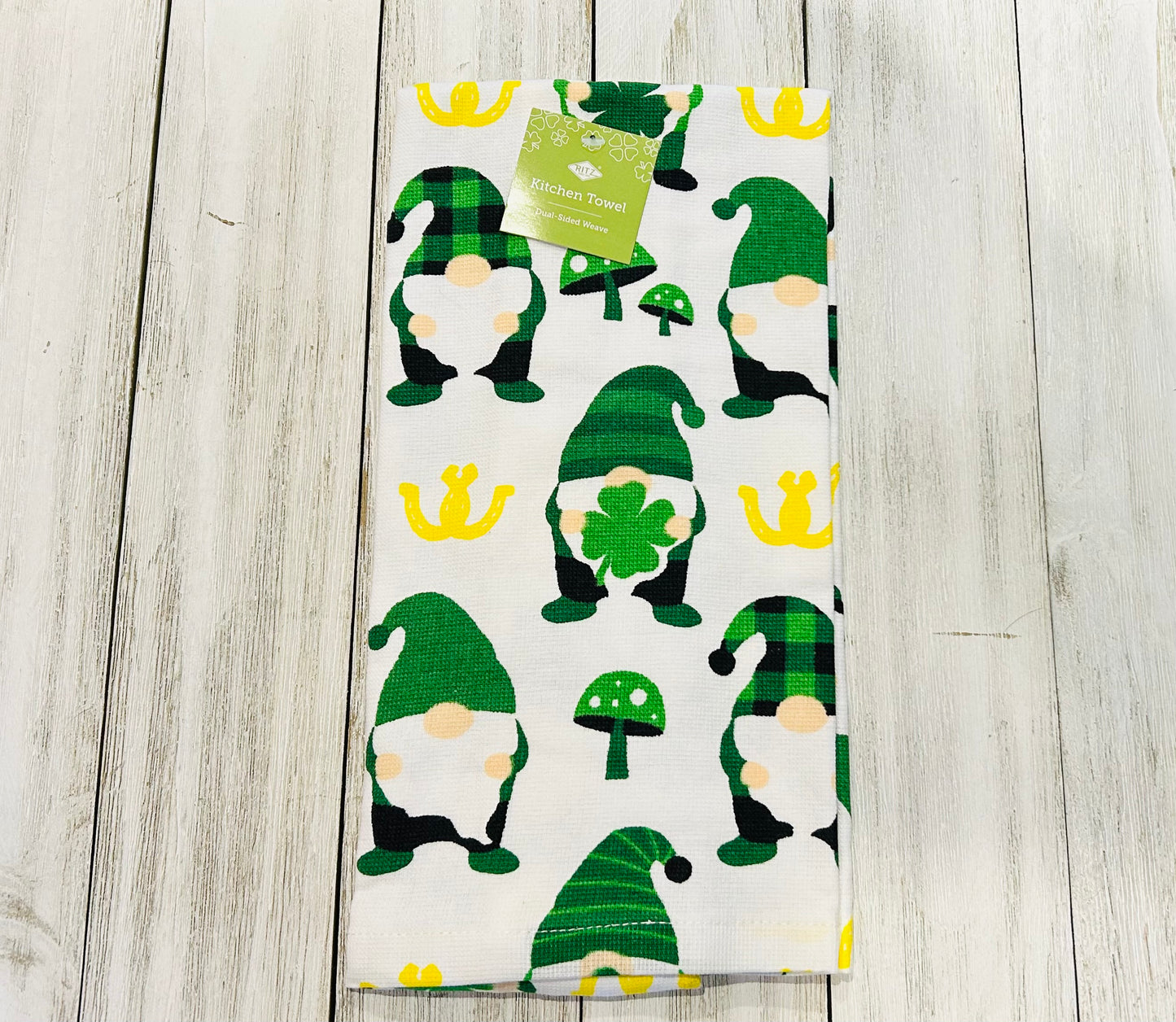Dish Towel - St. Patrick's Day Themed - Gnomes