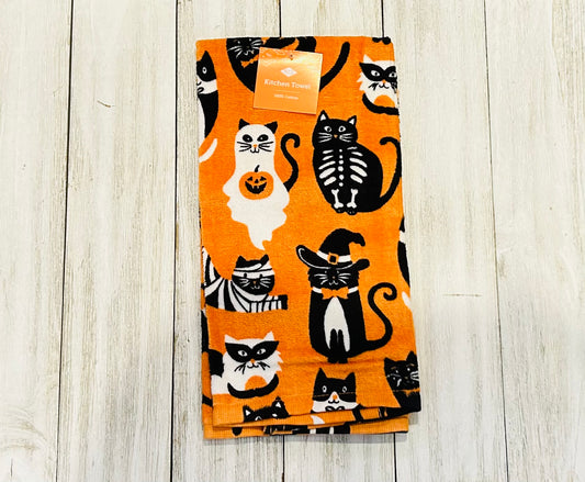 Dish Towel - Halloween Themed - Halloween Cats