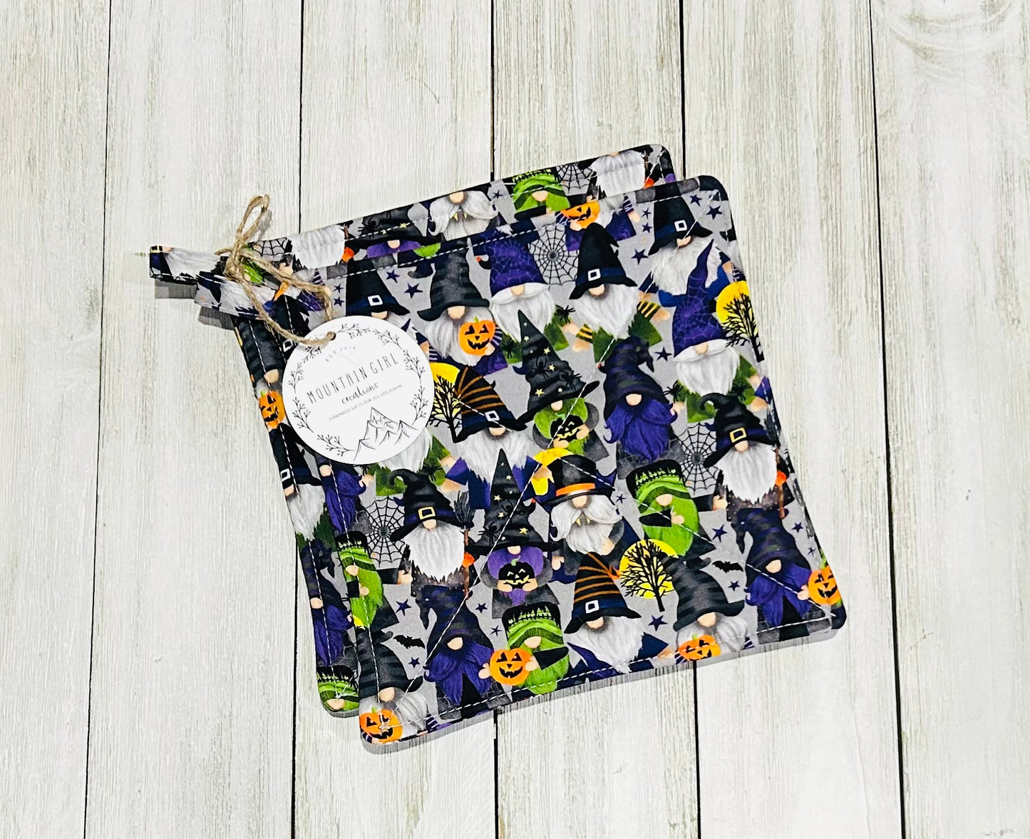 Potholder Set - Halloween Themed - Halloween Gnomes