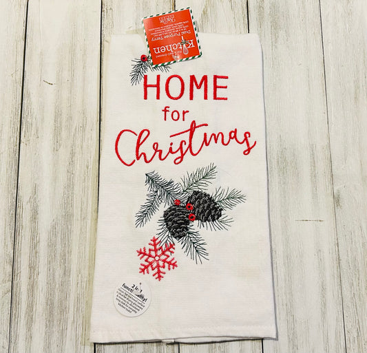 Dish Towel - Christmas Themed - Home for Christmas