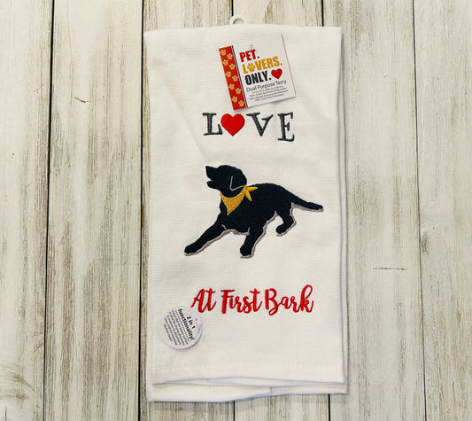 Dish Towel -Dog Towels - Love at First Bark