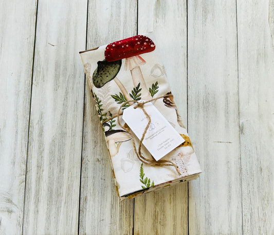 Cloth Napkins - Mushrooms