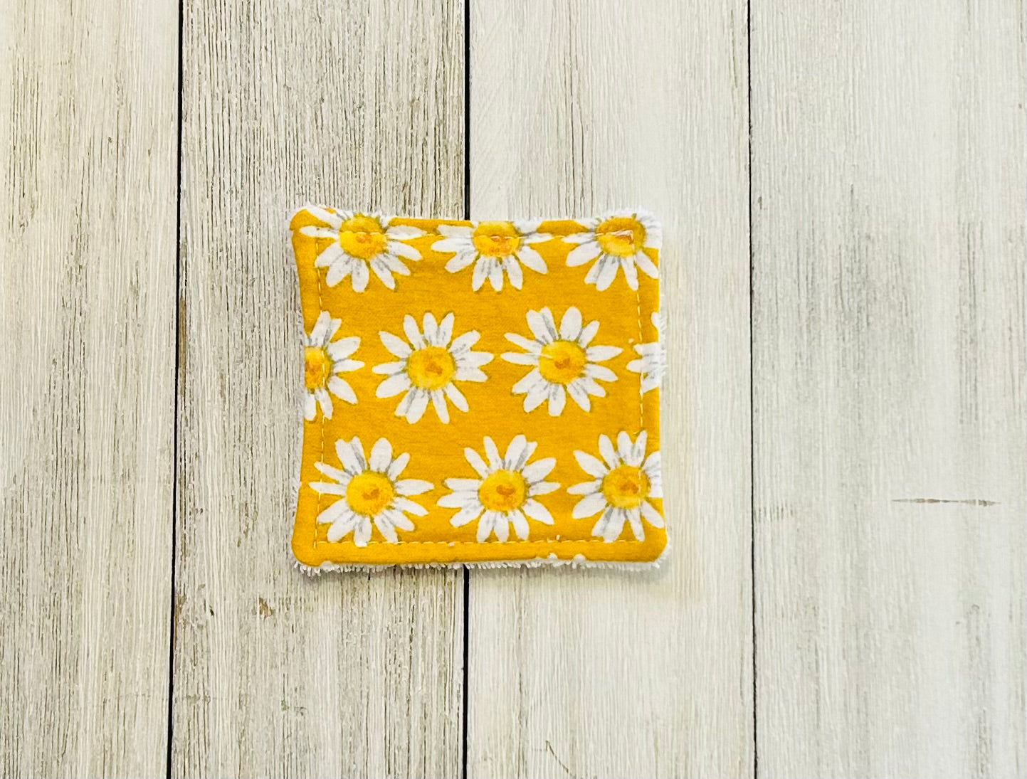 Reusable Facial Cloths - Mustard Daisy