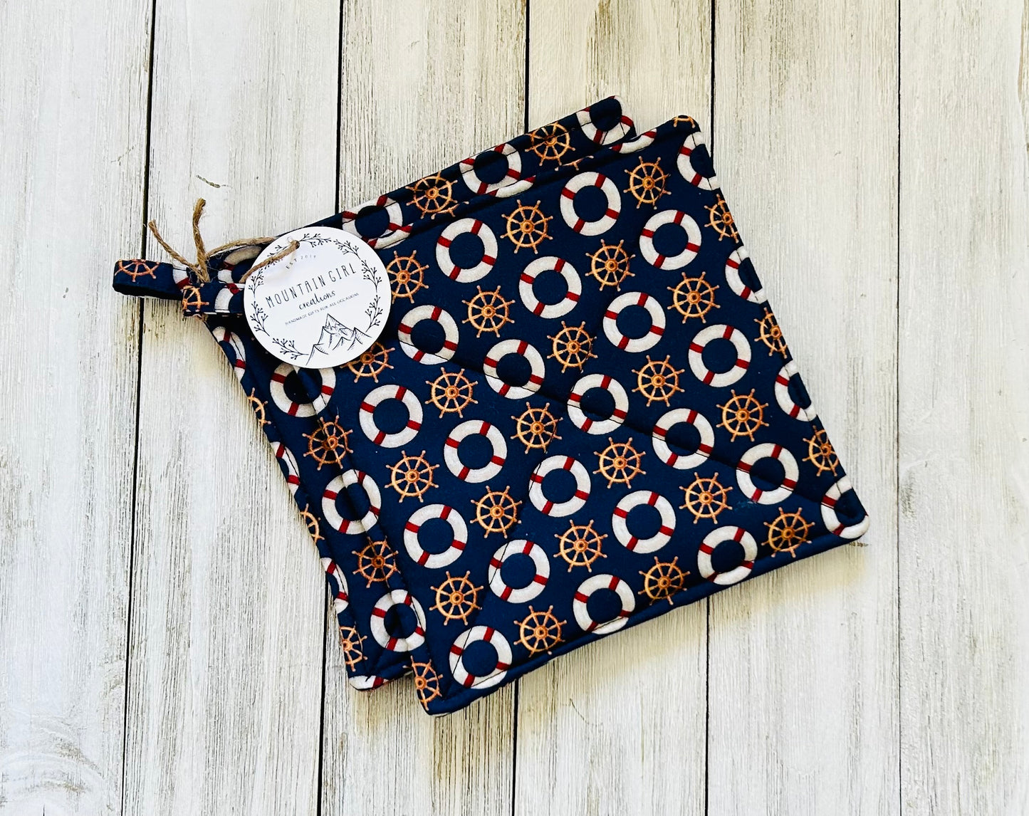 Potholder Set - Beach Themed - Nautical