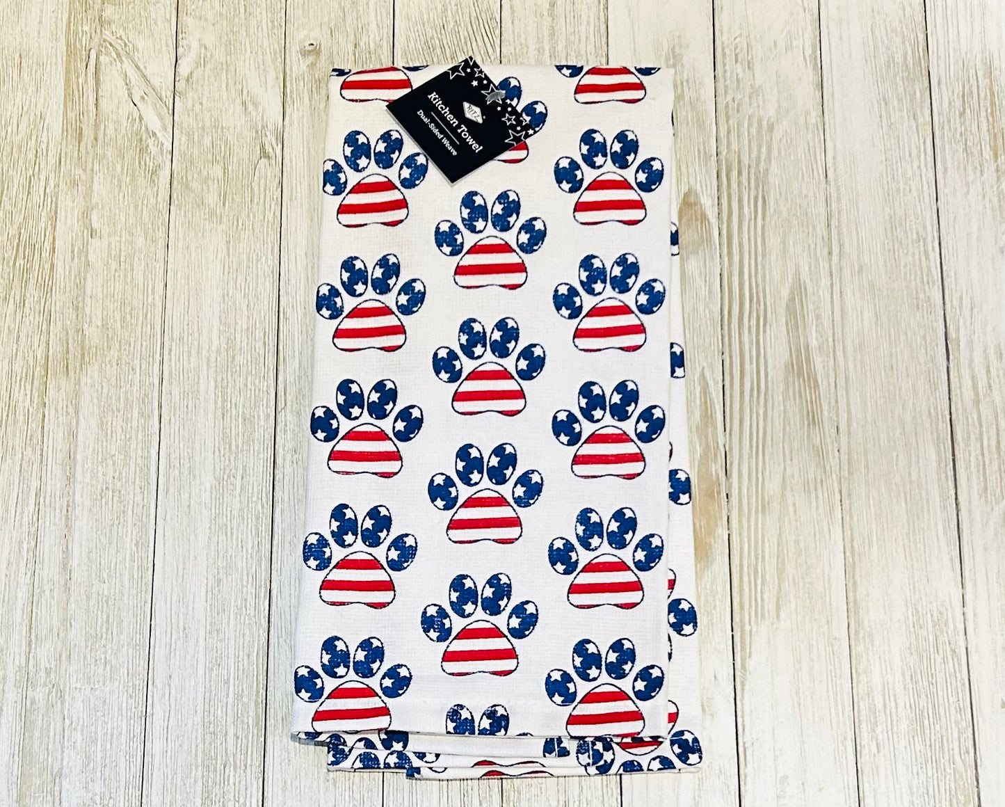 Dish Towel - Patriotic Themed - Patriotic Paws