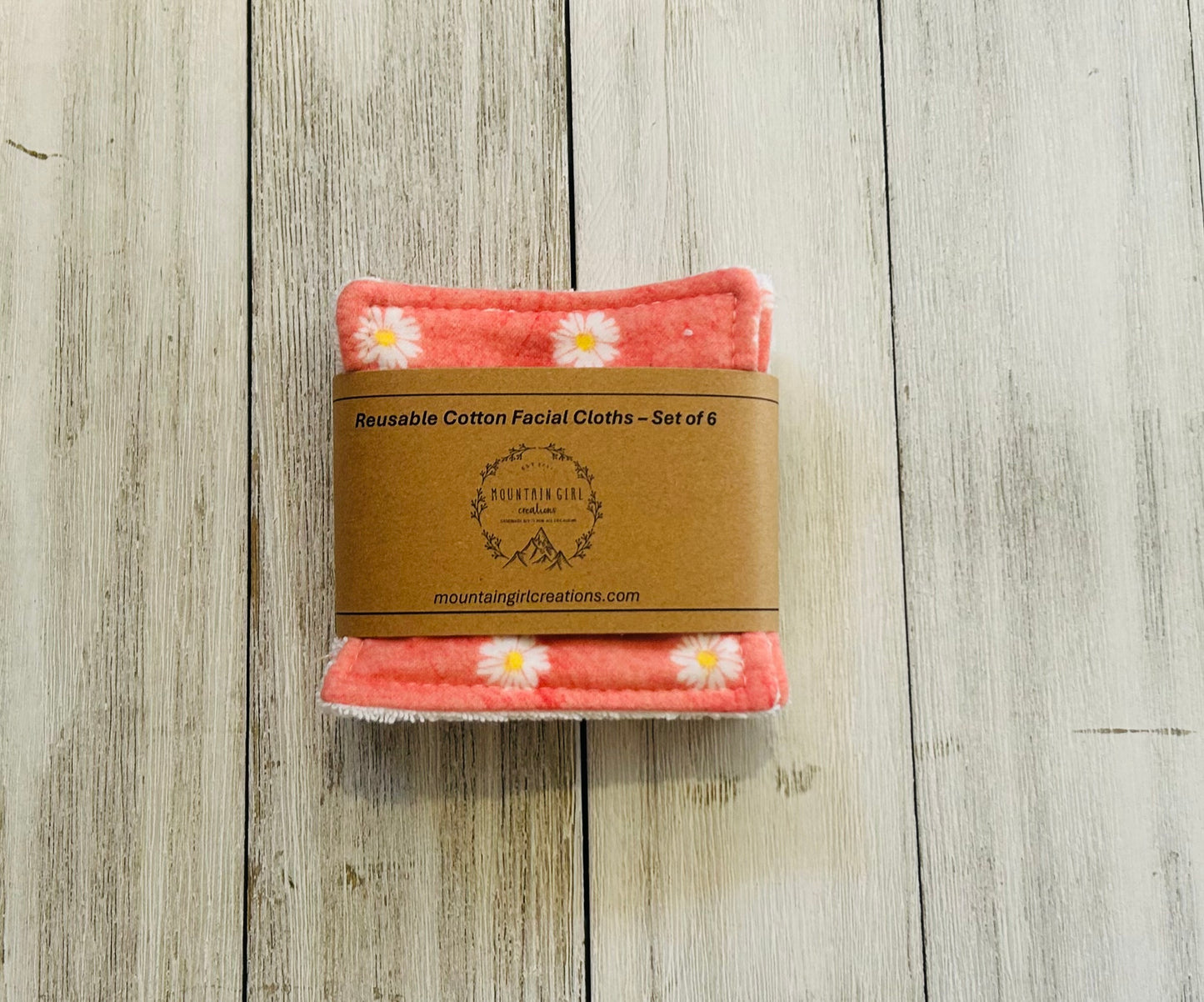 Reusable Facial Cloths - Pink Daisy