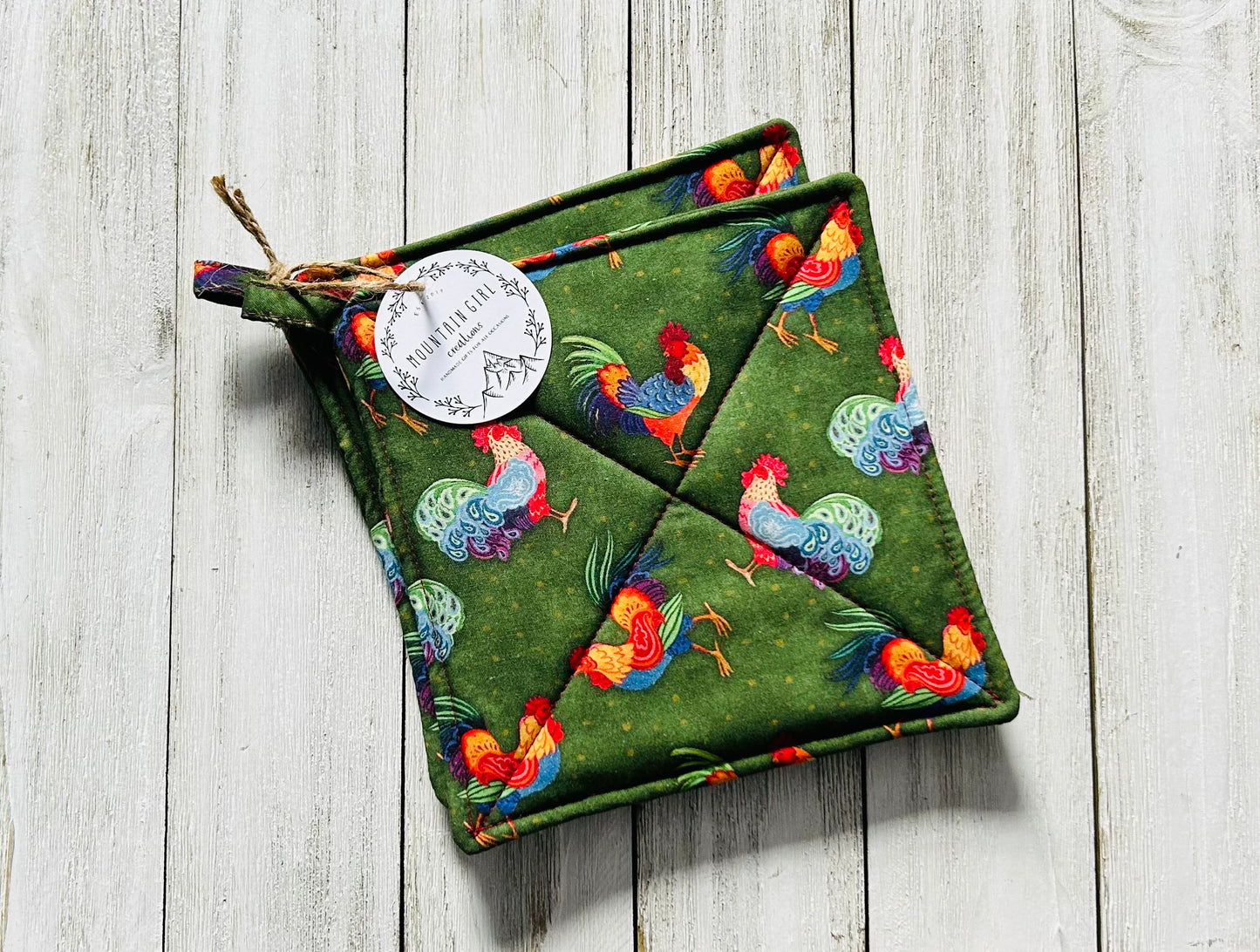 Potholder Set - Farm Themed - Roosters