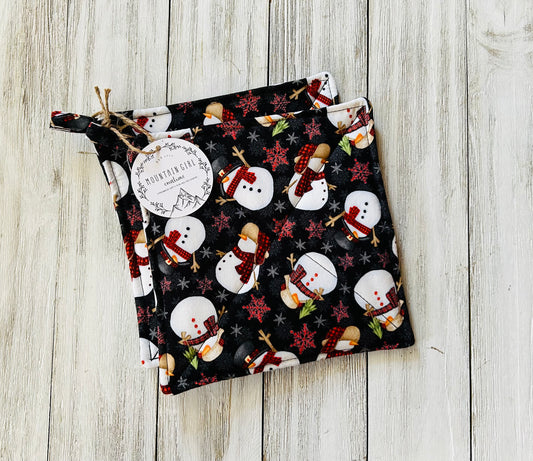 Potholder Set - Christmas Themed - Snowmen