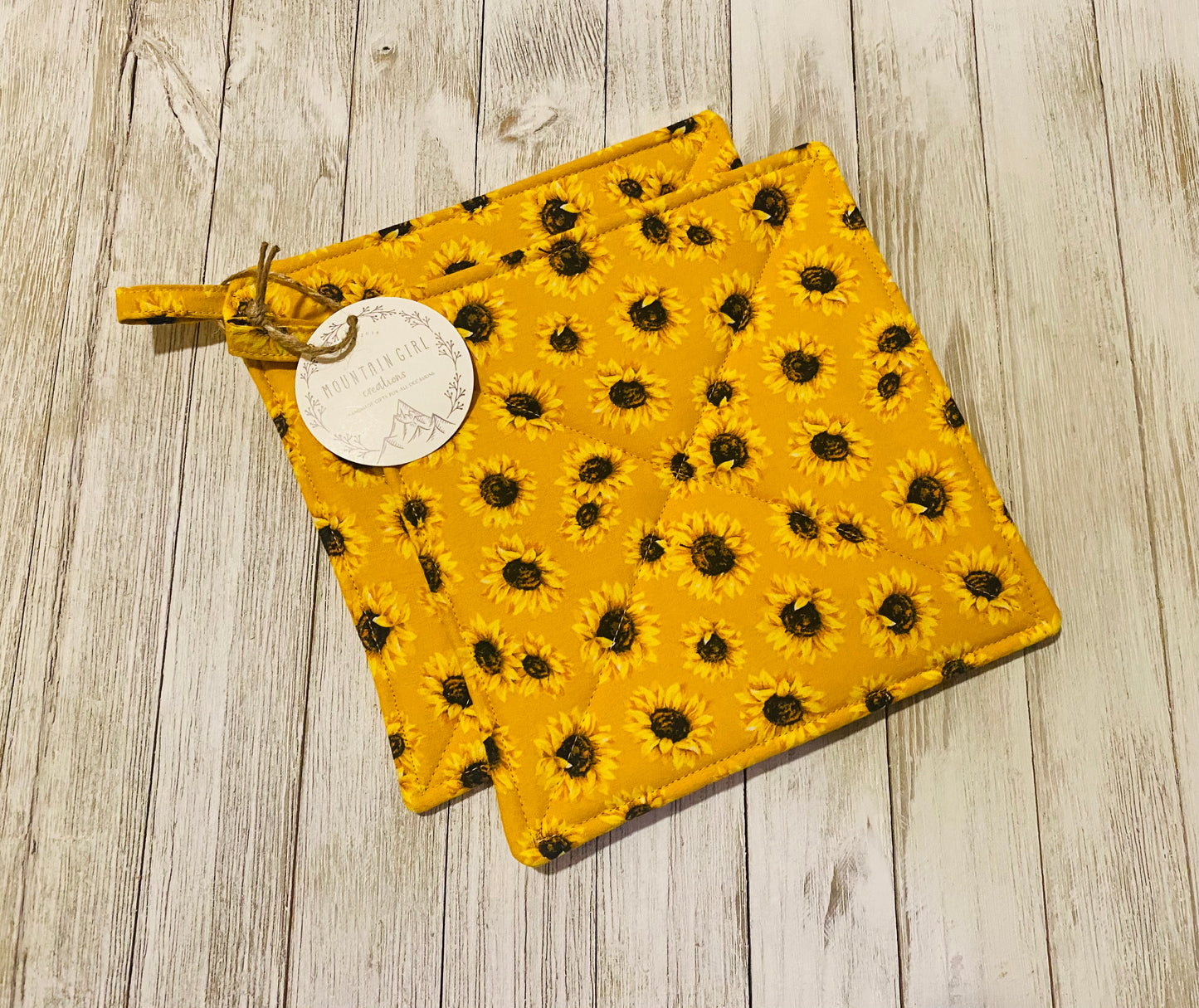 Dish Towel - Flower Themed - Sunflower Stem