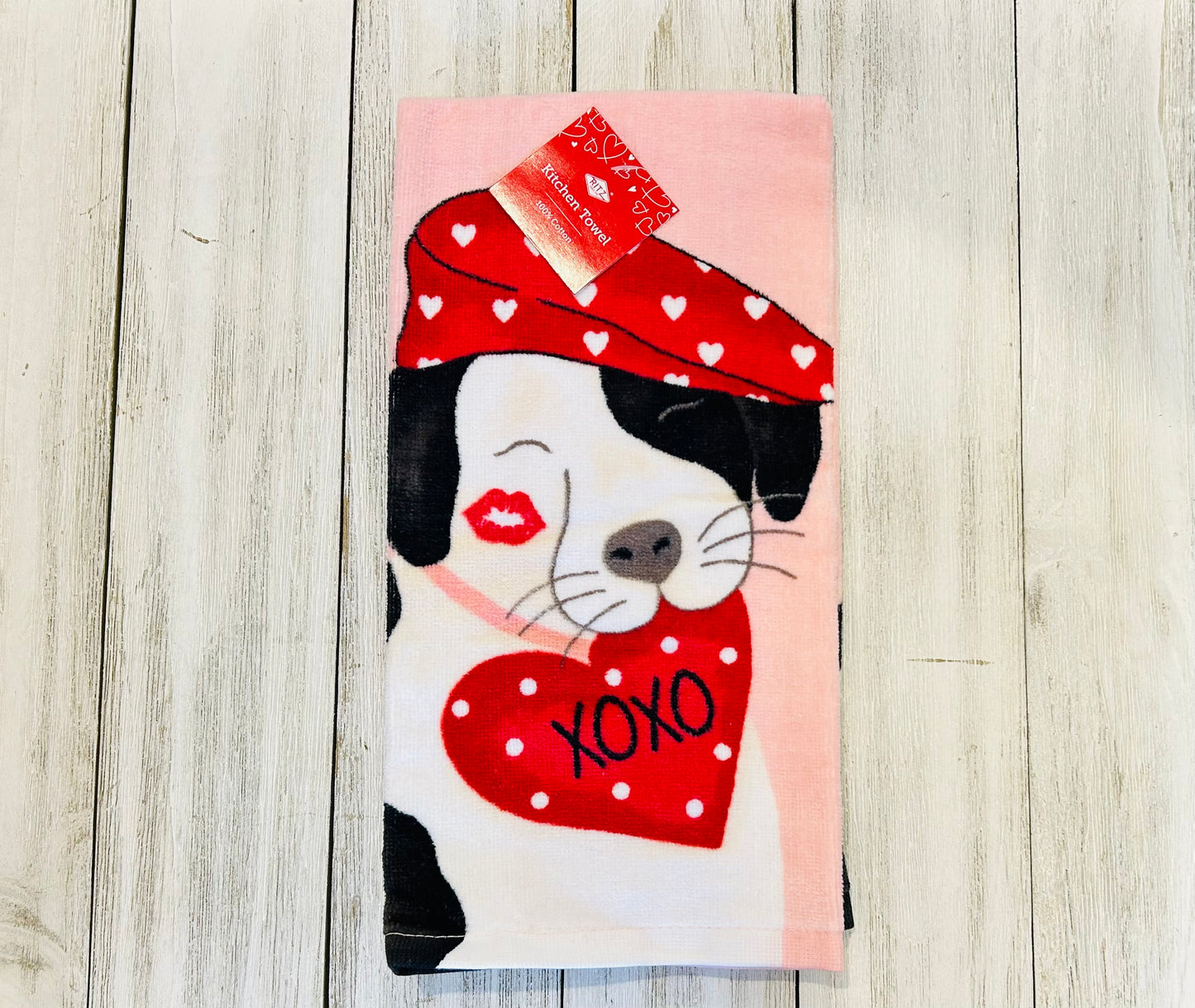 Dish Towel - Valentines Day Themed - Dog Lover